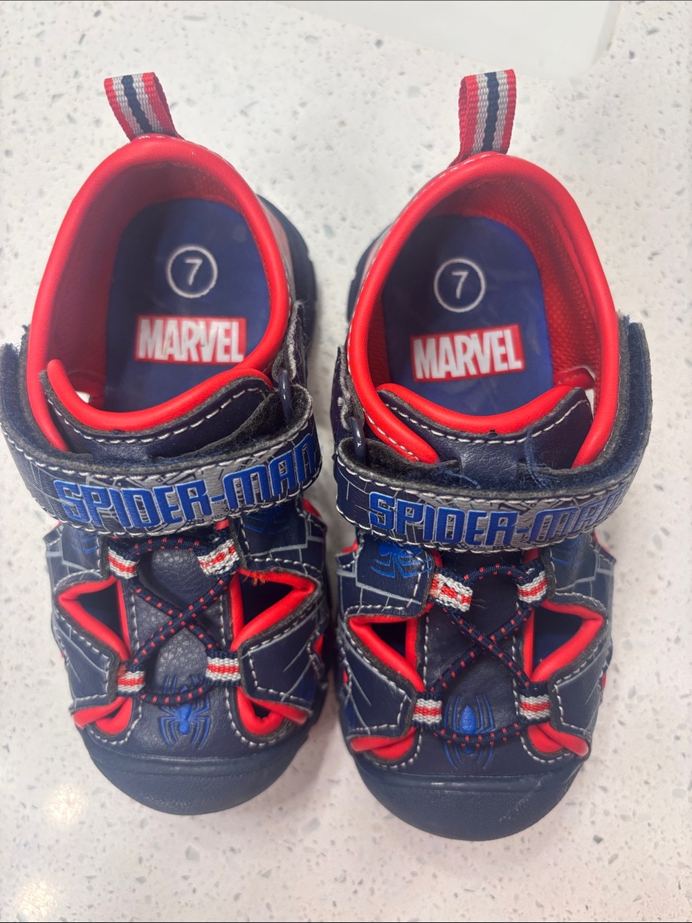 Marvel Spider-Man Light-Up Fisherman Sandals Toddler Boys Size 7